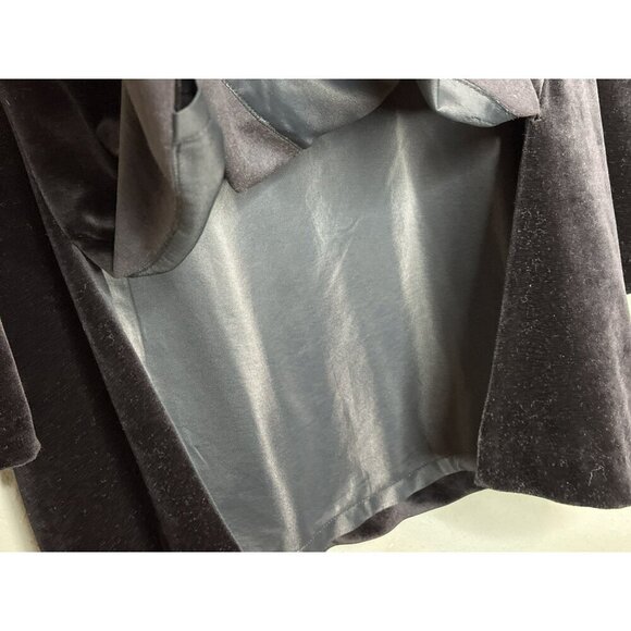 VTG Maren Women's 14 1980s Velvet Bow Button LS Sweater Blazer - Picture 4 of 10